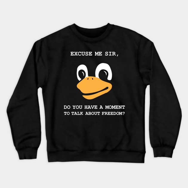 Lord and Saviour Tux Penguin Linux Religion Crewneck Sweatshirt by alltheprints